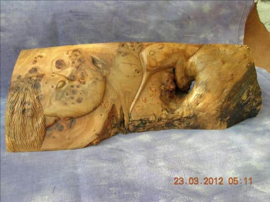 Tête à Tête - sculpture sur bois animalière / Bone Carving